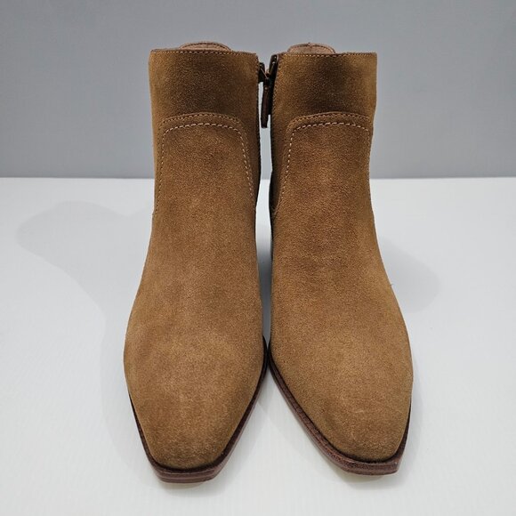 NEW Cole Haan Naia Ankle Bootie Womens 8 Golden Toffee Suede Western Cowgirl - Picture 5 of 14